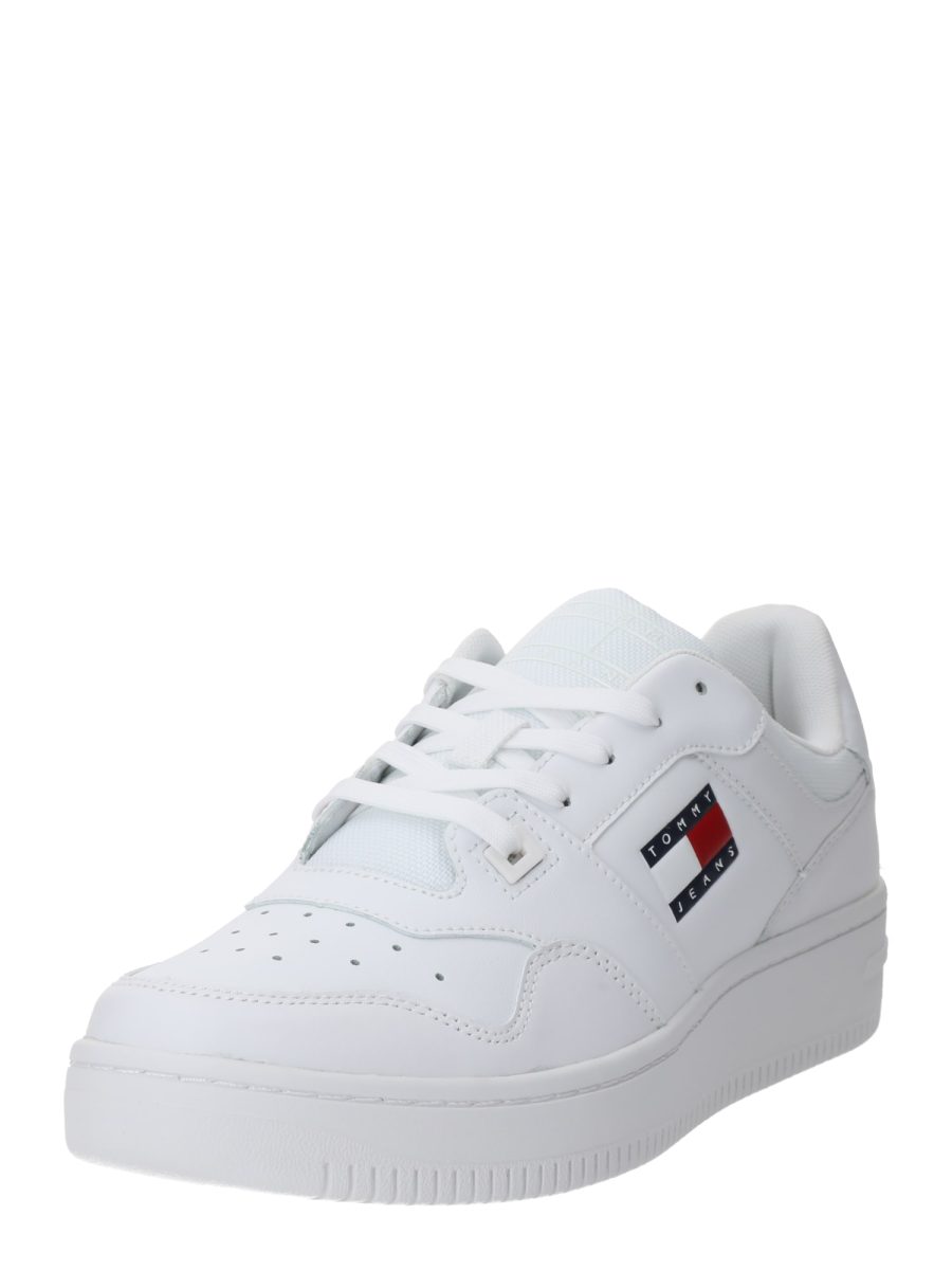 Tommy Jeans Rövid szárú sportcipők 'Essential Retro'  tengerészkék / piros / fehér-Ár