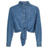 Tommy Jeans Shirt - TJW FRONT TIE CHAMBRAY SHIRT blue