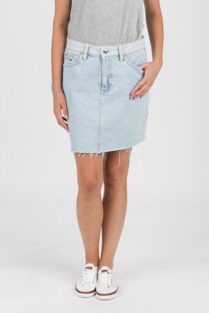 Tommy Jeans Skirt - SHORT DENIM SKIRT BRGHTL light blue