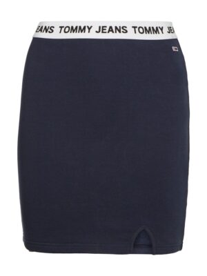 Tommy Jeans Skirt - TJW LOGO WAISTBAND HWK SKIRT blue