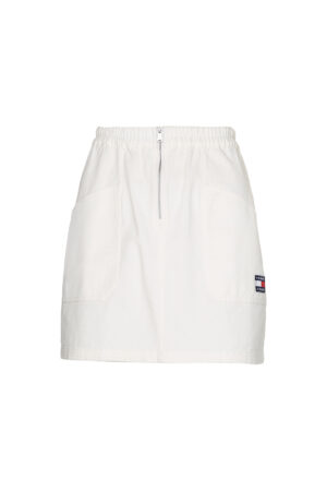 Tommy Jeans Skirt - TJW SURPLUS ZIP MINI SKIRT white