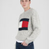 Tommy Jeans Sweater - TJM TOMMY FLAG SWEATER light grey