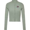 Tommy Jeans Sweater - TJW BADGE ZIPPER MARKET SWEATER green