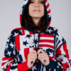 Tommy Jeans Sweater - TJW LOGO HOODIE SWEATER blue-white-red