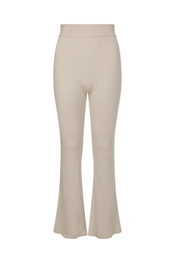 Tommy Jeans Sweatpants - TJW A-LINE RIB BADGE PANT beige