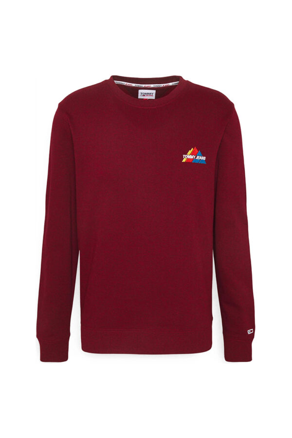 Tommy Jeans Sweatshirt - TJM MOUNTAIN GRAPHIC CREW red