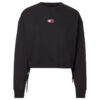 Tommy Jeans Sweatshirt - TJW BXY CROP BADGE DRAWSTR CREW black