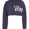 Tommy Jeans Sweatshirt - TJW SUPER CROP BOLD TOMMY HOODIE blue