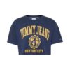 Tommy Jeans T-Shirt - TJW SUPER CROP COLLEGE LOGO SS blue