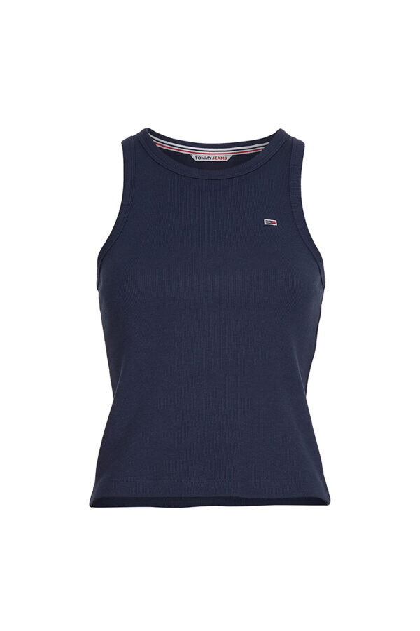 Tommy Jeans Tank Top - TJW FEMININE RIB TANK TOP blue