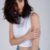 Tommy Jeans Top - TJW LOGO HEAVYWEIGHT TANK white