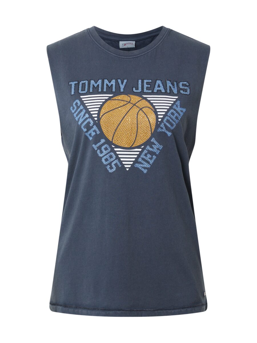 Tommy Jeans Top  füstkék / galambkék / barna / fehér-hu