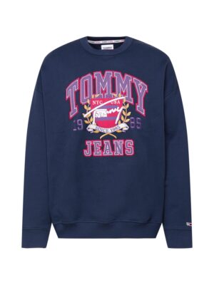 Tommy Jeans Tréning póló 'College'  éjkék / lila / fehér-hu