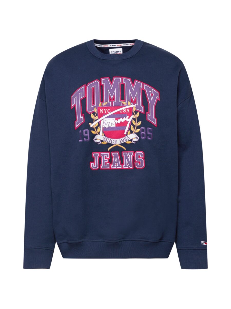 Tommy Jeans Tréning póló 'College'  éjkék / lila / fehér-hu