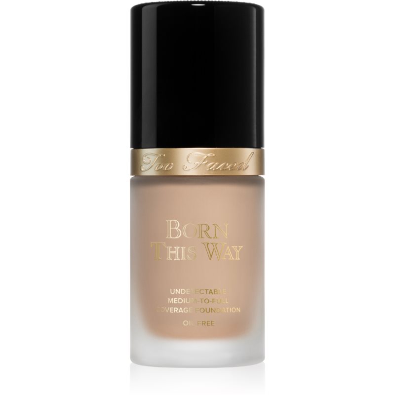 Too Faced Born This Way Flawless Coverage Natural Finish Foundation fedő hatású alapozó természetes hatásért árnyalat Almond 30 ml-Ár