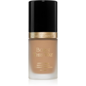 Too Faced Born This Way Flawless Coverage Natural Finish Foundation fedő hatású alapozó természetes hatásért árnyalat Golden Beige 30 ml-Ár