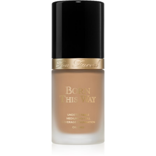 Too Faced Born This Way Flawless Coverage Natural Finish Foundation fedő hatású alapozó természetes hatásért árnyalat Golden Beige 30 ml-Ár