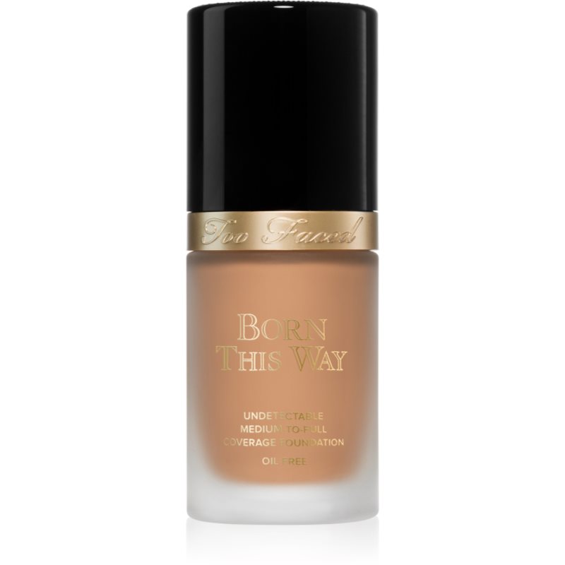 Too Faced Born This Way Flawless Coverage Natural Finish Foundation fedő hatású alapozó természetes hatásért árnyalat Natural Beige 30 ml-Ár