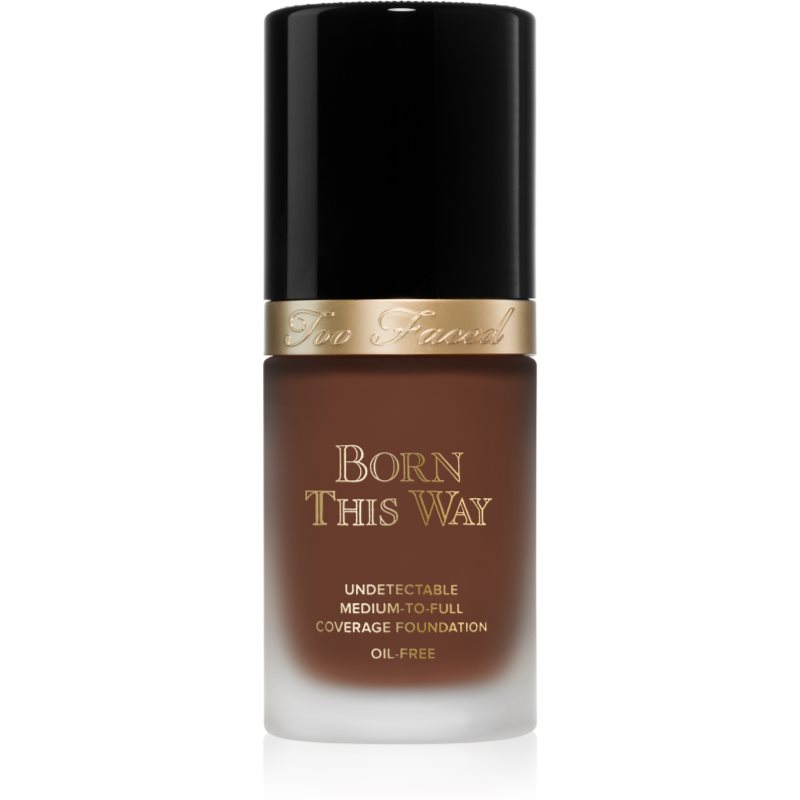 Too Faced Born This Way Flawless Coverage Natural Finish Foundation fedő hatású alapozó természetes hatásért árnyalat Sable 30 ml-Ár