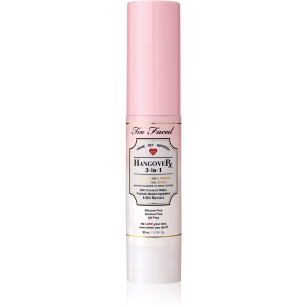 Too Faced Hangover 3-in-1 Replenishing Primer & Setting Spray alapozóbázis és fixálóspray egyben frissítő hatással 30 ml-Ár