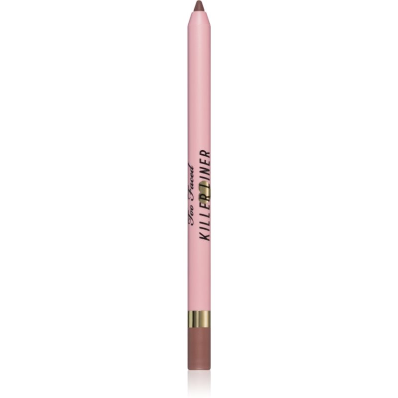 Too Faced Killer Liner 36 Hour Waterproof Gel Eyeliner Pencil vízálló zselés szemceruza a hosszan tartó hatásért árnyalat Killer Taupe 1