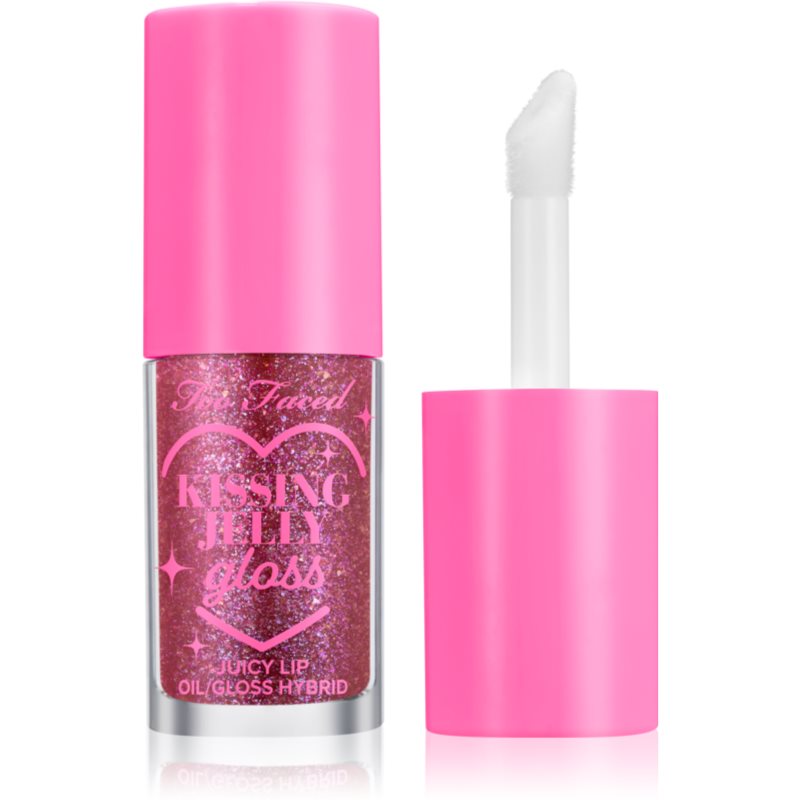 Too Faced Kissing Jelly Lip Oil Gloss olajos szájfény az intenzív hidratálásért árnyalat Grape Soda 4
