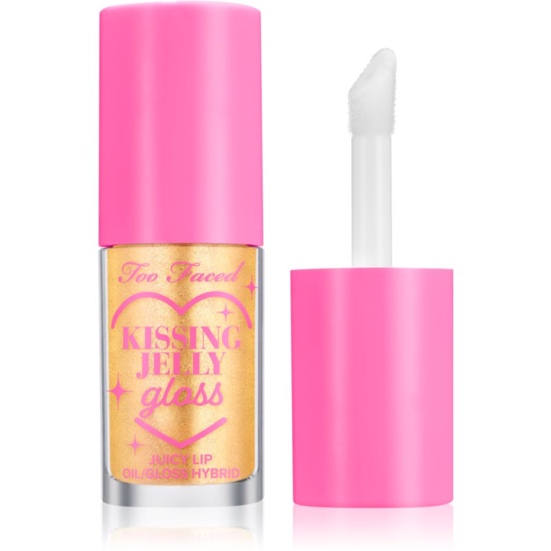 Too Faced Kissing Jelly Lip Oil Gloss olajos szájfény az intenzív hidratálásért árnyalat Pina Colada 4