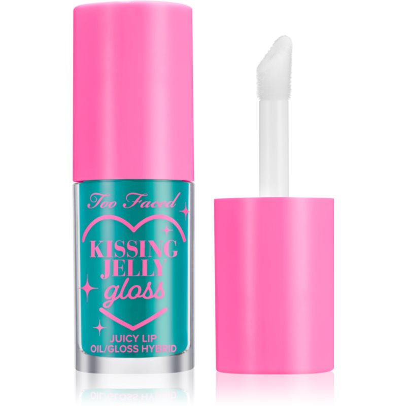Too Faced Kissing Jelly Lip Oil Gloss olajos szájfény az intenzív hidratálásért árnyalat Sweet Cotton Candy 4