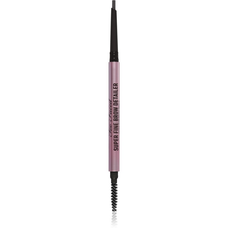 Too Faced Super Fine Brow Detailer Eyebrow Pencil tartós szemöldök ceruza árnyalat Soft Black 0