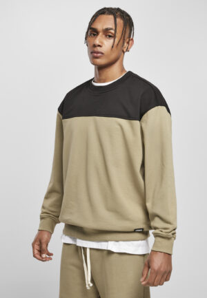 Top Block Crewneck Khaki/Black