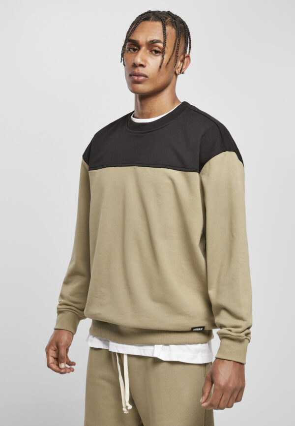 Top Block Crewneck Khaki/Black
