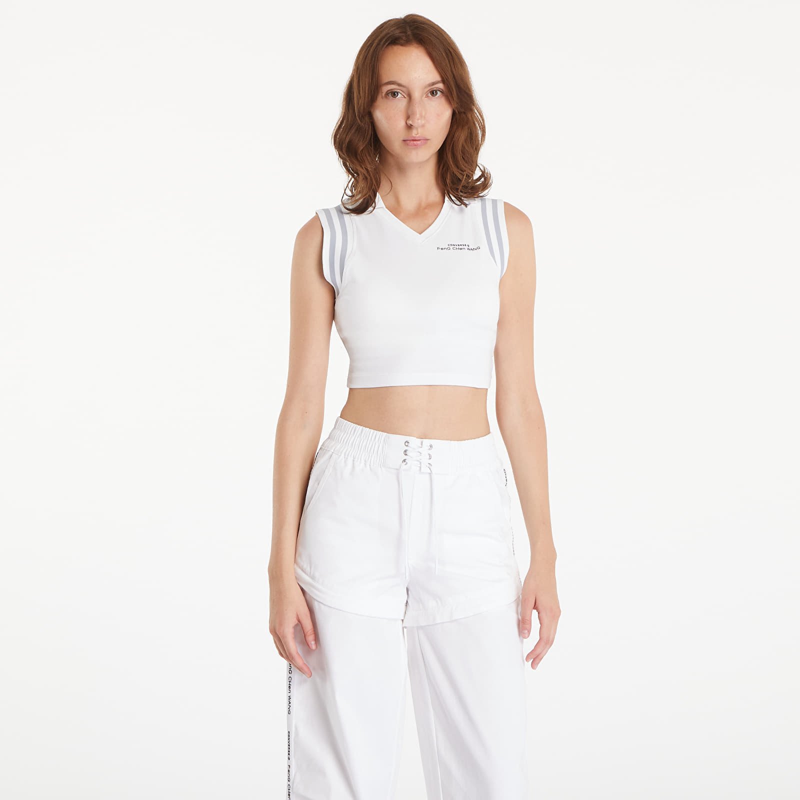 Top Converse x Feng Chen Wang Polo Top White/ Arctic Ice L-alacsony-ár