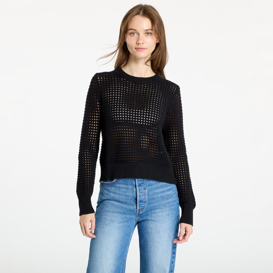 Top Levi's® Superbloom Crochet Long Sleeve Top Black XS-alacsony-ár