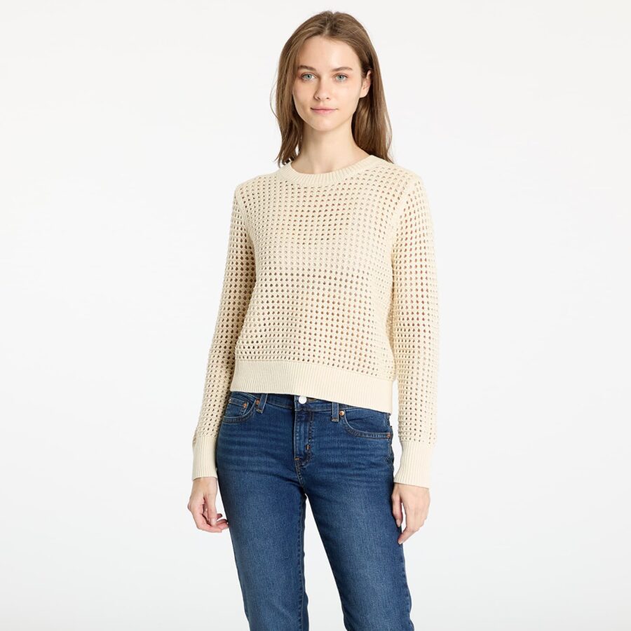 Top Levi's® Superbloom Crochet Long sleeve Top White Swan/ Cream XS-alacsony-ár