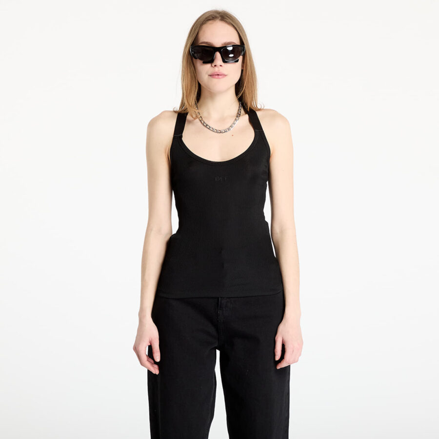Top Off-White Light Rib Alla Top Black/ Black M-alacsony-ár