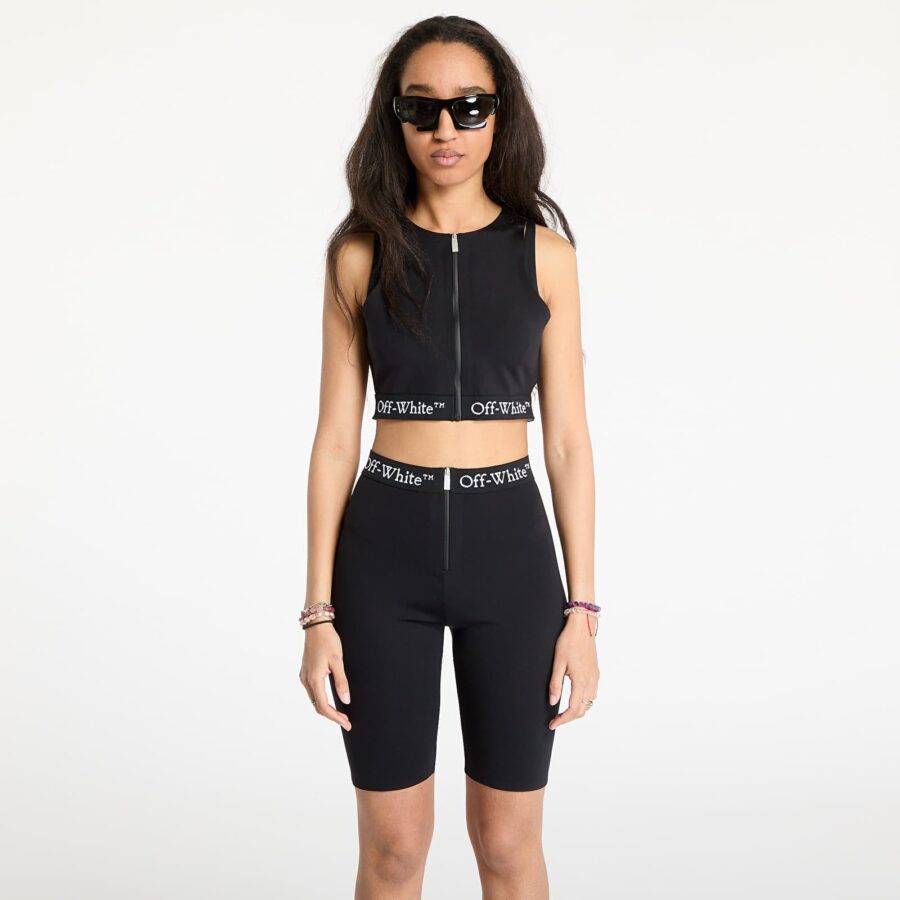 Top Off-White Logoband Zipped Rowing Top Black M-alacsony-ár