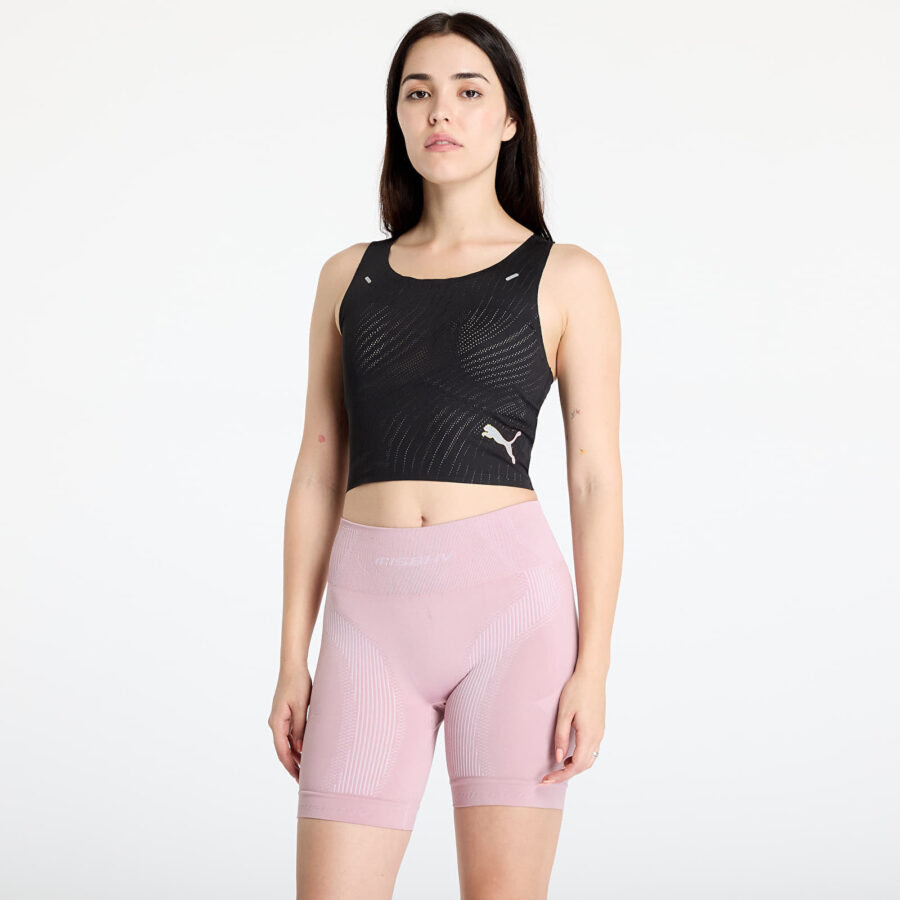 Top PUMA Run Ultraspun Crop Top W Black XS-alacsony-ár