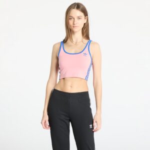 Top adidas Adicolor 3 Stripes Bra Top Semi Pink Spark/ Blue M-alacsony-ár