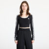 Top adidas Adicolor 3 Stripes Long Sleeve Crop Black L-alacsony-ár