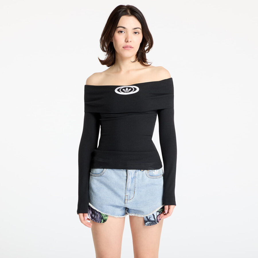 Top adidas Originals Off Shoulder Top Black XS-alacsony-ár