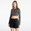 Top adidas Ribbed Longsleeve Crop Top Black XS-alacsony-ár
