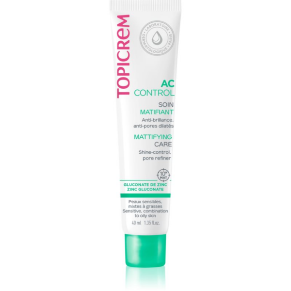 Topicrem AC Mattifying Care gyengéd mattító arckrém 40 ml-Eredeti