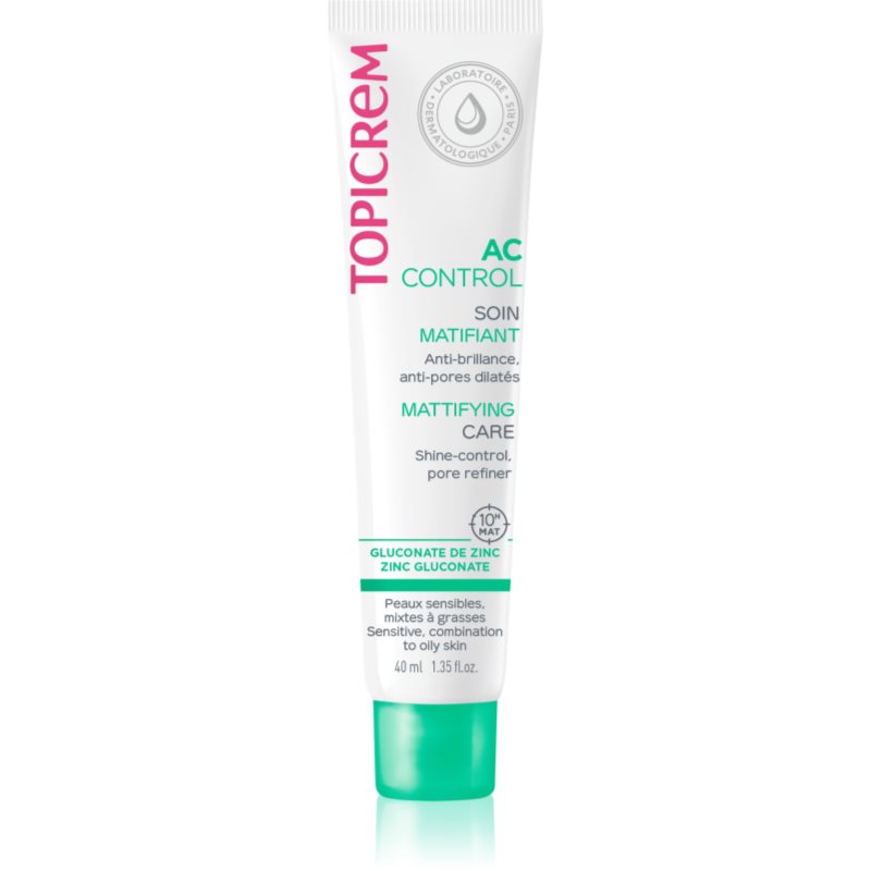 Topicrem AC Mattifying Care gyengéd mattító arckrém 40 ml-Eredeti