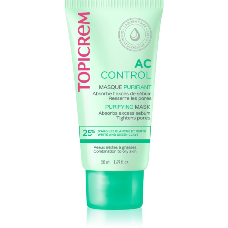 Topicrem AC Purifying Mask mélyen tisztító maszk kombinált és zsíros bőrre 50 ml-Ár