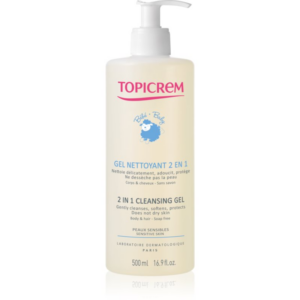 Topicrem BABY My 1st Cleansing Gel 2in1 tisztító gél testre és hajra gyermekeknek születéstől kezdődően 500 ml-Eredeti