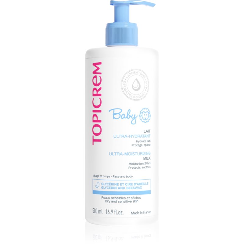 Topicrem BABY My 1st Ultra-Moisturizing Milk hidratáló tej arcra és testre száraz és érzékeny bőrre 500 ml-Eredeti