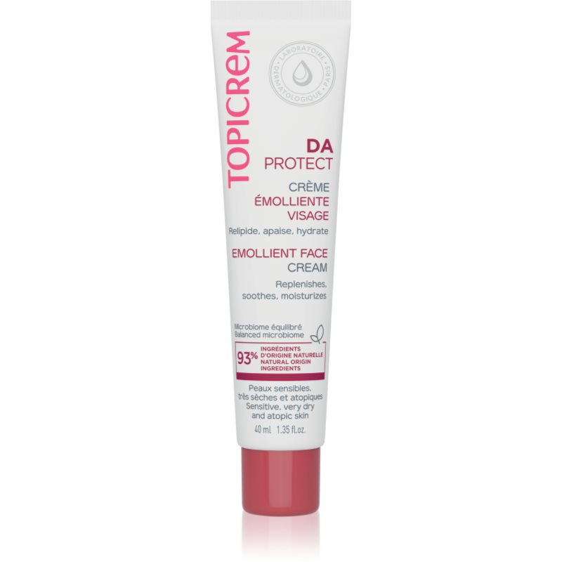 Topicrem DA Emollient Face Cream hidratáló krém száraz és atópiás bőrre 40 ml-ár