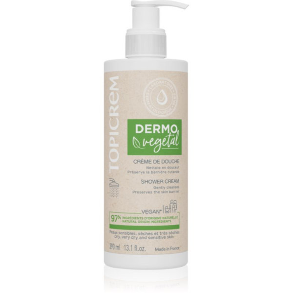 Topicrem Dermo Vegetal Shower Cream hidratáló tusfürdő 390 ml