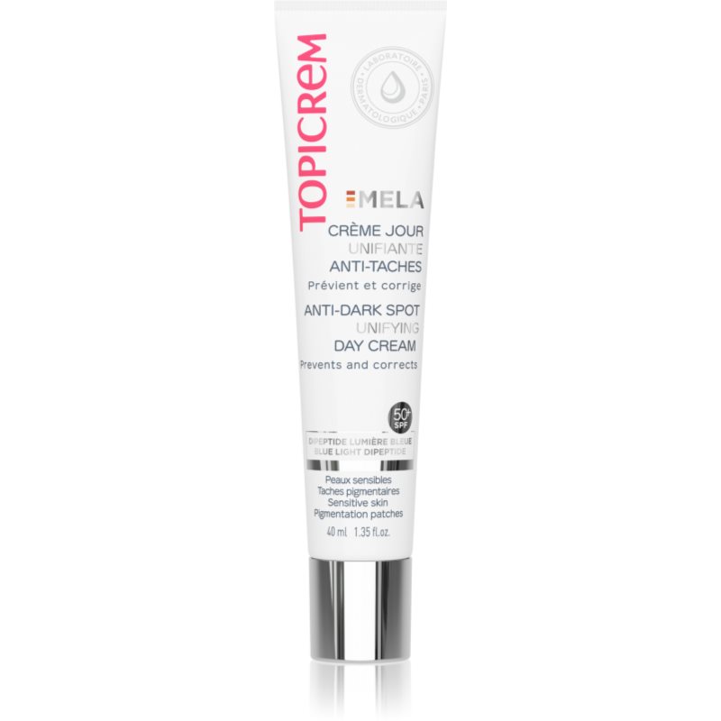 Topicrem MELA Corrective Day Cream nappali krém a sötét foltok ellen SPF 50+ 40 ml-Eredeti