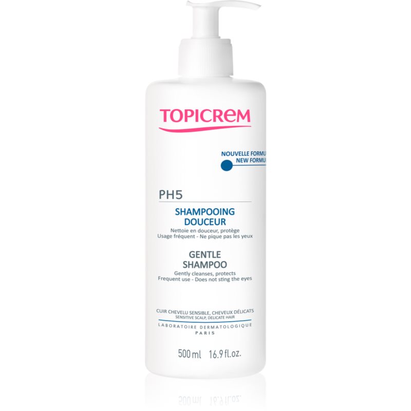Topicrem PH5 Gentle Shampoo gyengéd sampon mindennapos használatra érzékeny fejbőrre 500 ml-Eredeti